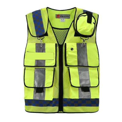 China Traffic Safety Workplace Safety Customized Safety Reflective Vest In Reflective Vest With Pockets Reflective Safety Vest for sale