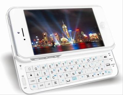 China Caja blanca, negra del teclado de Iphone 5 Bluetooth con el estuche rígido en venta