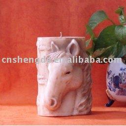 China Horse head scented candle, pillar candle, aromatic candle, candle, candles for sale