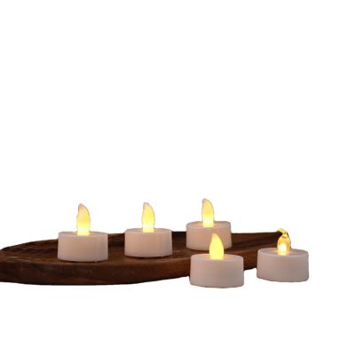 China Wedding Birthday Party Gift Christmas Plastic Battery Operated Tealight Flameless Flickering Candles for sale