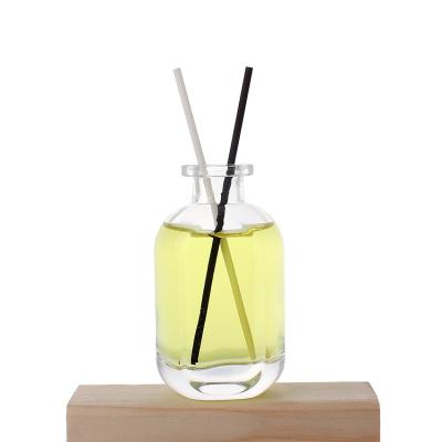 China 50ml 100ml Cosmetic Glass Perfume Bottle Empty Glass Aroma Diffuser Bottle Tubular Diffuser for sale