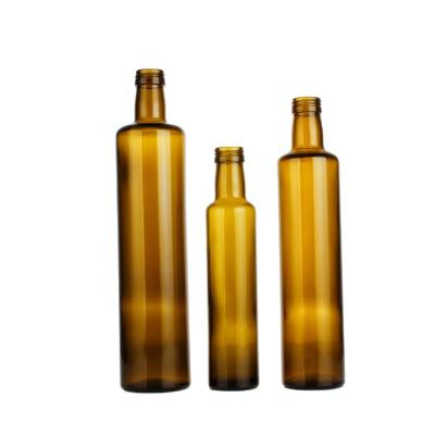 China Food Wholesale 250ml 500ml 750ml 1000ml Amber Brown Round Olive Oil Bottle for sale