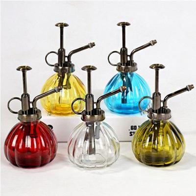 China Plant Decorative Atomizer Water Spray Bottle Glass Watering Can With Pump Plant Potted Watering Can for sale