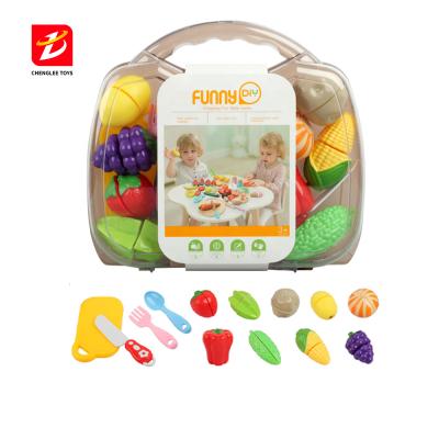 China Educational Plastic Toys Fruits and Vegetables Cut Toys Fruits Pretend Toy for sale