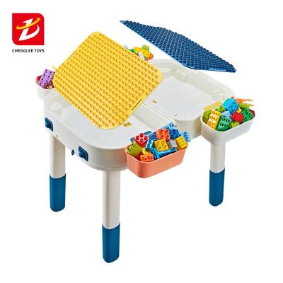 China Building Toy 2 In 1 Educational Adjustable Multifunctional Building Block Table Sets For Children for sale