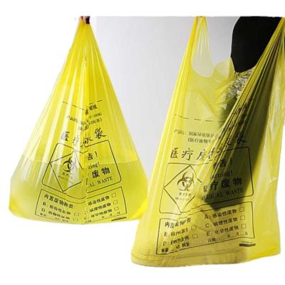 China Standard Size Air Sickness Folding Plastic Bag With Logo And Paper Collar For Medical Waste for sale