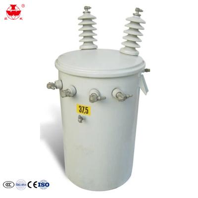 China Power 25 KVA 50 KVA pole mounted transformer 11kv 13.2kv to 380v 220v to copper winding 60hz dyn11 vector group for sale