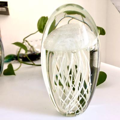 China China Color Crystal Glass Jellyfish Crafts Christmas Glowing Romantic Valentine's Day Gift for sale