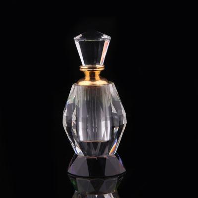 China Europe Vintage Perfume Bottle Crystal Mini Egyptian Empty Refillable Crystal Top Cap Bottle Perfume Bottle Crystal Screw Cap for sale