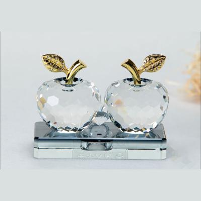 China Unique Personal Care Double Apples Shape 20ml Crystal Perfume Bottles for sale