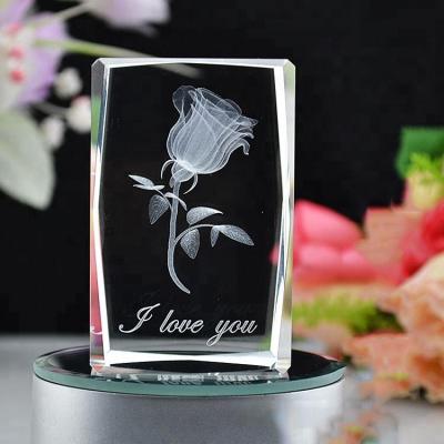 China China Durable Using Low Price 3d Laser Engraved Glass Cube Solid Printing for sale