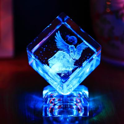 China China hot sale good quality twelve constellations 3d laser glass crystal for sale