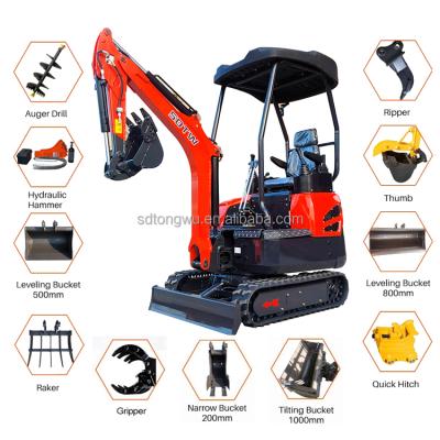 China Excavator with cabin SDTW china crawler excavator mini excavator mini digger with cabin 1.8ton 2.0ton 2.5ton for sale