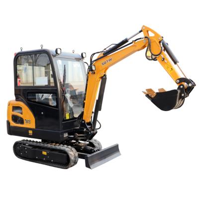 China TW18 1.8 ton mini small excavator for sale with 0.06 m3 bucket TW18 1.8t 1.8 ton 1800kg china hydraulic crawler mini small excavators for sale