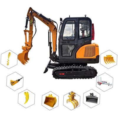 China Free Shipping New Factory Price Mini Excavator Small Excavators 800kg 1ton 2ton 3ton 6ton Digger for sale