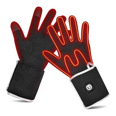 China Heating Glove Savior Power Men Usb Work Winter Snow Touch Screen Black Lycra Battery Thin Liners Electric Heated Gloves for sale