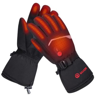 China High Quality Custom Waterproof Leather Snowboard Softshell Golf Touch Screen Rechargeable Battery Operated Enthusiast Gloves Ski Enthusiast for sale