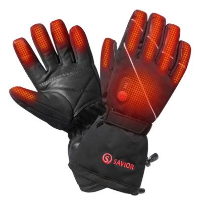 China Winter Waterproof Top Lush Gloves Snowboard Thermal Touch Screen Rechargeable Battery Heated Waterproof Ski Glove for sale