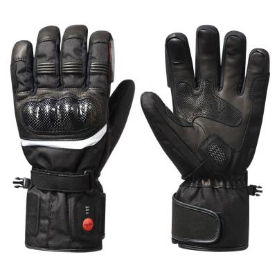 China Custom Printed Long Finger Winter Professional Touch Screen Protective Five Finger Waterproof Sports Leather Motorcycle Enthusiast Gloves For Riding for sale