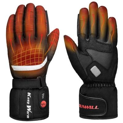 China Gloves Winter Touch Screen Warm Waterproof Battery Heating Protectable Hard Knuckle Heated Motorbike Motorcycle Gloves for sale