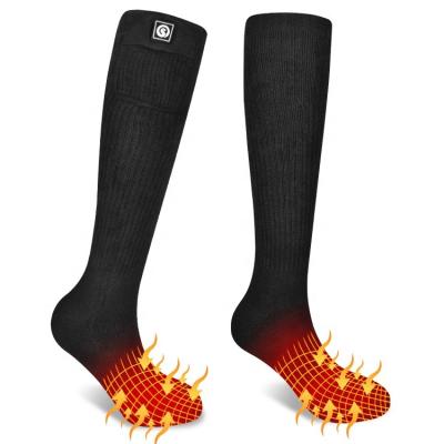 China Men's Sports Level Temperature Controller 7.4V 2200mA Winter Warm Electric Rechargeable Battery Heated Socks for sale