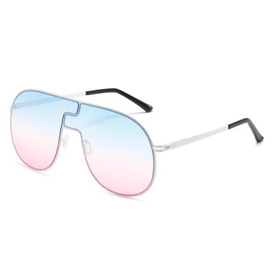 China Oversized Women Frameless 2022 Square Fashion UV400 Designer Unisex Luxury Brand Sunglasses for sale