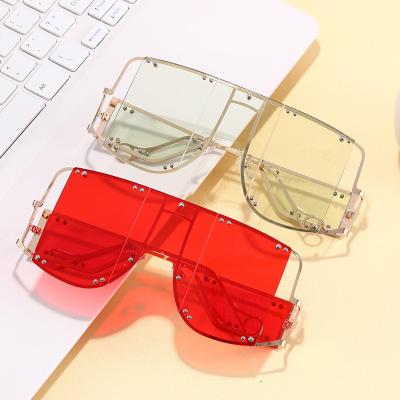 China 2021 Oversized Women's Sunglasses Brand Luxury Brand Sunglasses Morglow Steampunk Fashion Sun Glasses Vendor for sale