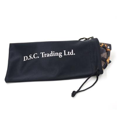 China Custom Black Microfiber Microfiber Glass Bag Silkscreen Sunglasses Bag Glass Cloth Wholesale Bag for sale