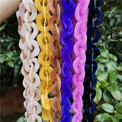 China Handbag accessories etc. for jewelry making flat link acrylic chain for sale