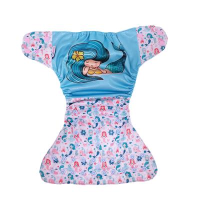 China BluePanda Washable Baby Cloth Printed Reusable Diapers And Fashionable New Design Diaper for sale