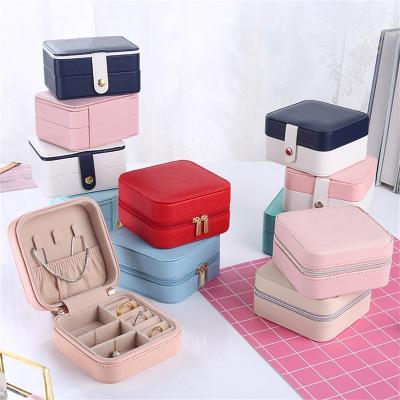 China Women Girls Gift Travel Jewelry Box Waterproof Organizer Display Case for Rings Earrings Necklaces Storage for sale