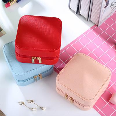 China Waterproof Travel Jewelry Organizer Case Box Portable Jewelry Display Storage Case for Necklace Earrings, Rings Gifts for Girls Women for sale