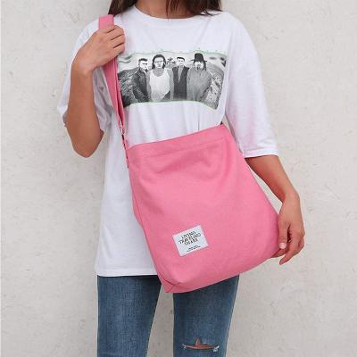 China Wear Resistant Portable Reusable Grocery Tote Bag Bags for Women Girl Canvas Shoulder Purse for sale