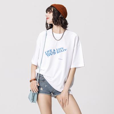 China New Design Fashion Breathable Ladies Summer Oversized Tops T-Shirt Manufacturer for sale