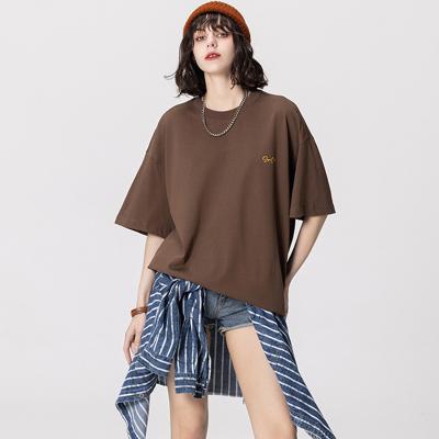 China 2023 New Trend Custom Luxury Ladies Cotton Oversized Beautiful 100% Breathable T-shirt for sale