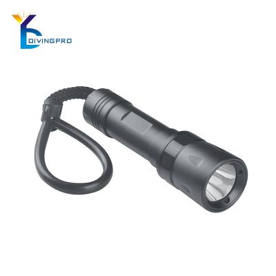 China Camping Underwater IP68 Diving Led Flashlight Switch Magnetic Rotating Diving Torch 18650 for sale