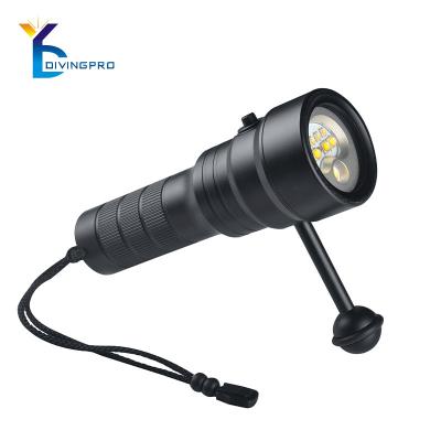 China Camping 2500 Lumen Led Scuba Strobe Light Flashlight Aluminum Video Diving Diving for sale