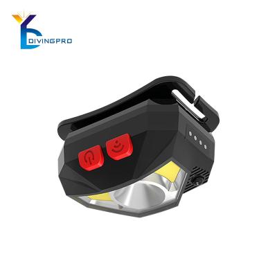 China Portable Wave Induction LED COB Protable USB Charging Led Head Headlights Lamp for sale