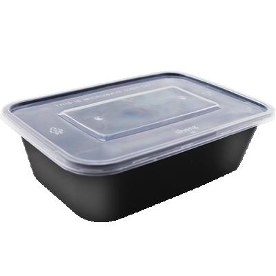 China Recyclable Environmentally Friendly Food Grade Container Square 650 Food Container Plastic Packaging Lunch Box for sale