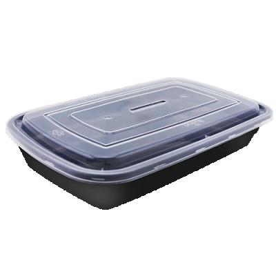 China Recyclable Biodegradable Family Takeaway Food Storage Container With Lid Plastic 750 Square Packing Bento Lunch Box Sealed Box for sale