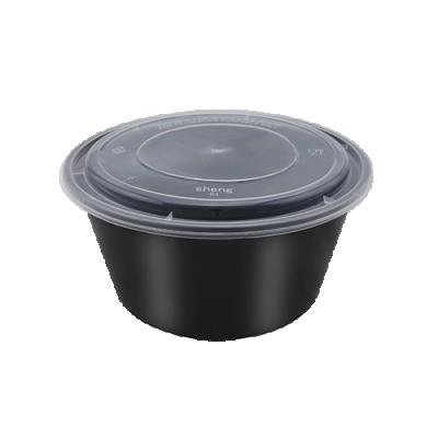 China Recyclable Bento Box Large Capacity Cylindrical Biodegradable Restaurant Family Tote Box 1250 Packaging Drums for sale