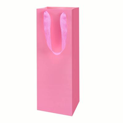 China Eco-Friendly Recyclable Simple Wine Bottle Plastic Decorative Christmas Wine Gift Cover Bag for sale