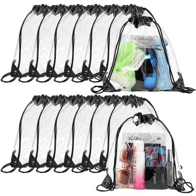 China Outdoor Sport Durable Running Portable Waterproof Stadium Backpack Dry Bag PVC Clear Bag With Strap for sale