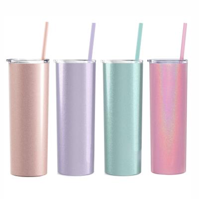 China Business 20oz 4 Pack White Sublimation Empty Tumbler Cups Double Wall Water Bottles for sale