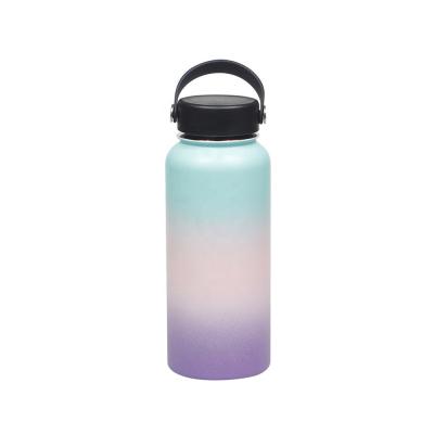 China Viable Ready To Ship Item Vacuum Flask Stainless Steel Customer Logo Gradient Free Insulated Water Bottle Gradient for sale