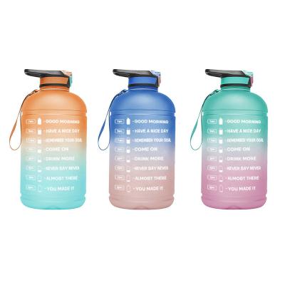 China Gym Bottle Time Marker Sports Sustainable Motivation Reusable Outdoor Water Bottle With Custom Logo for sale