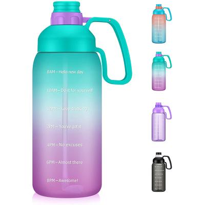 China 2021 Viable Motivation Tritan 64oz Water Bottle with Time Motivational Marker for sale