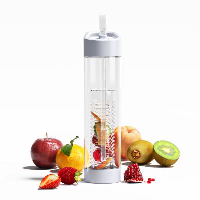 China Beautiful Sustainable Water Bottle With 10 Years Complain No Tritan Fruit Infuser Water Bottle For Island for sale