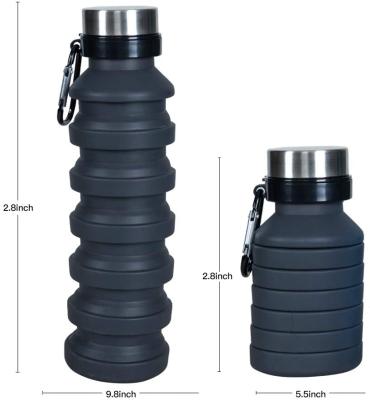 China 2021 Hot Sale Viable Sport Bottle Collapsible Silicone Water Bottle Bpa Free for sale