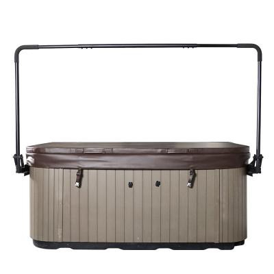 China Black Color Hot Sale Metal Spa Cover Hydraulic Aluminum Spa Cover Lifter Cover Waterproof Hot Cover for sale